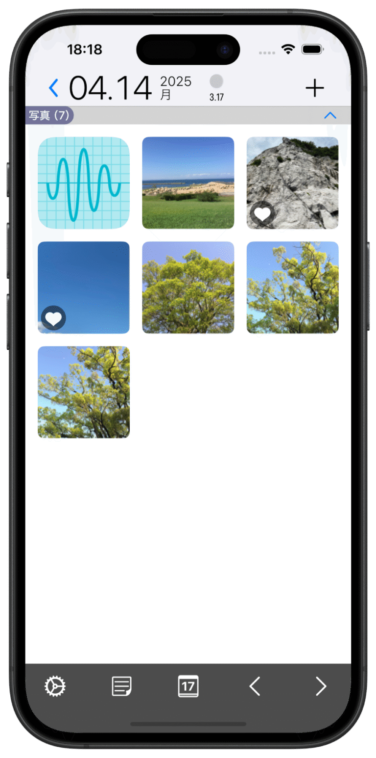 写真コレクション形式の表示
